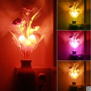 Romantic LED Mushroom Night Light, Day Night Sensor LED Mushroom Light